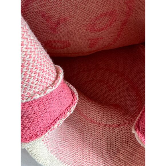 GYTO Smiley Face Knit Tote Bag Pink Cream Get Your Teach On - Picture 7 of 10